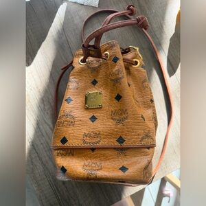 MCM Brown Leather Crossbody Bag